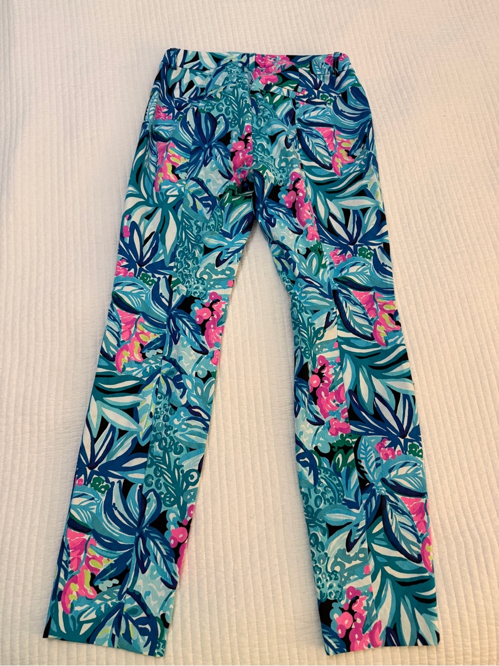 Lilly Pulitzer Madeira Pant High Tide Navy Tropicolada Size 2